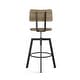 preview thumbnail 17 of 36, Amisco Woodland Adjustable Stool with Distressed Wood Seat