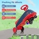preview thumbnail 4 of 4, 2 in 1 Electric Drifting Wiggle Car Kids Ride On w/ Music & Pedal - Blue+Red