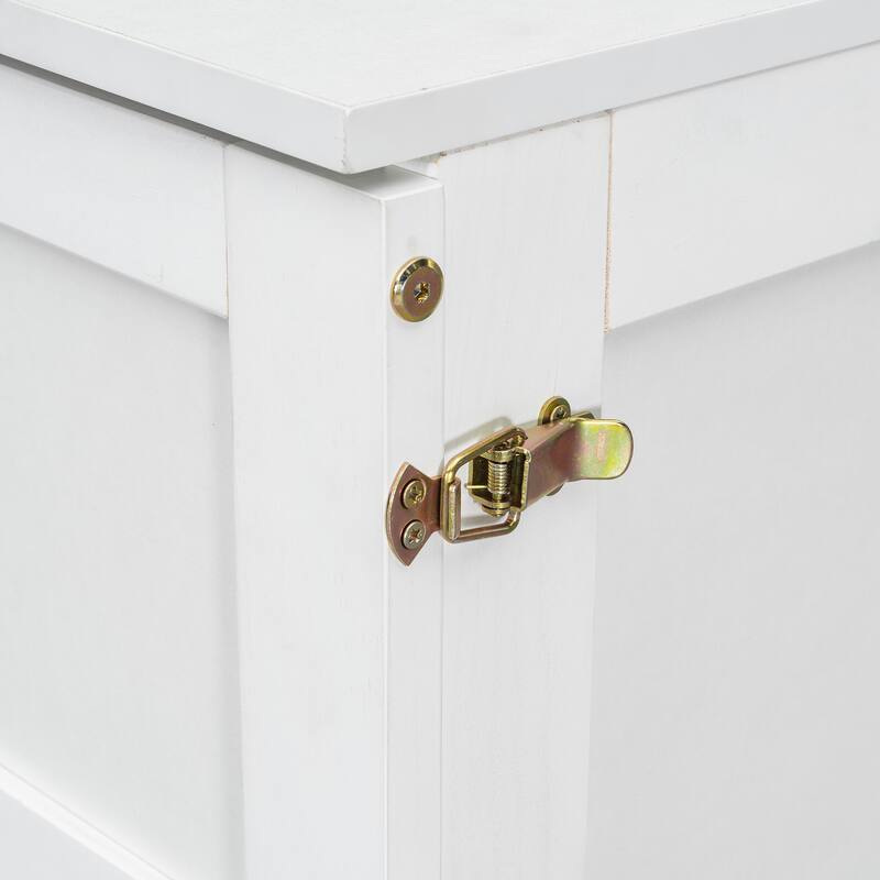 White Murphy Bed with Drawer, Rattan Patterned Full Size Bed