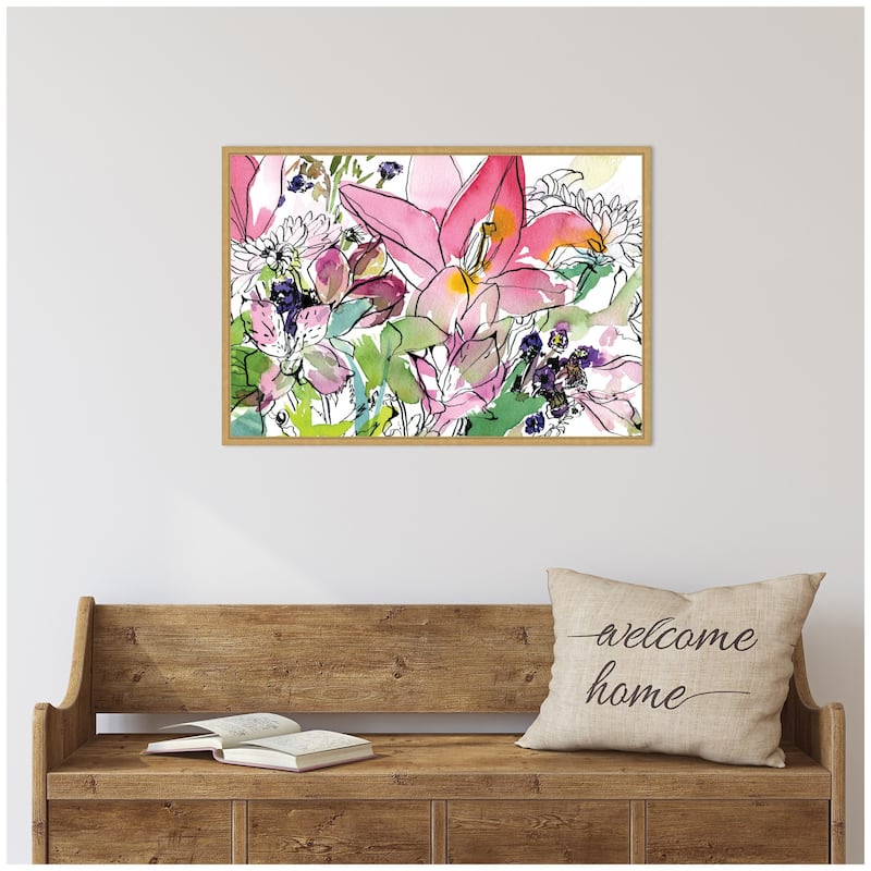 Kate and Laurel Sylvie Compassion Framed Canvas by Janet Meinke-Lau