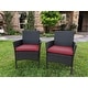 preview thumbnail 1 of 1, Majorca Resin Wicker Patio Dining Chair (Set of 2)