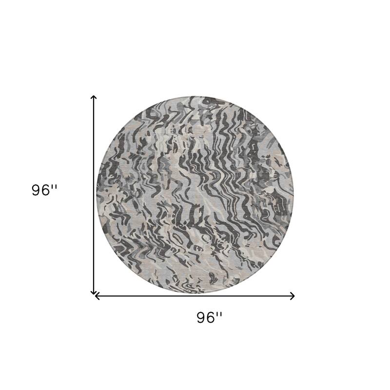 HomeRoots Abstract Transitional Rectangle Outdoor Rug
