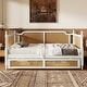 preview thumbnail 10 of 40, Wooden Rattan Daybed with 2 Drawers or Trundle