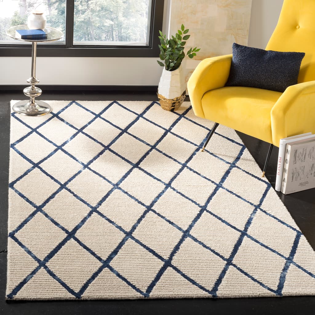 SAFAVIEH Handmade Blossom Zincuta Modern Floral Wool Rug
