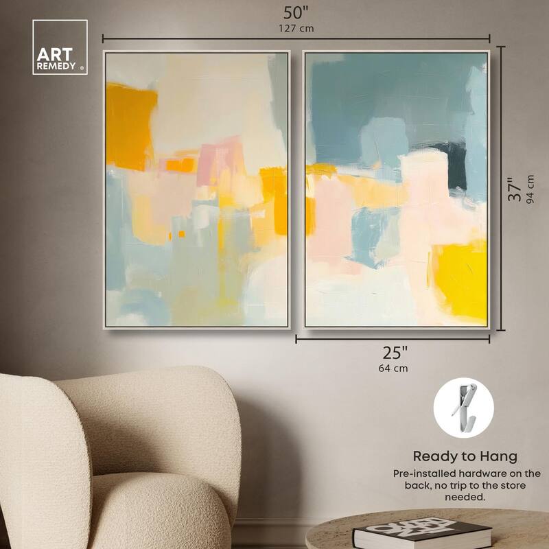 Ocean of Suns I Canvas Set of 2 by Art Remedy