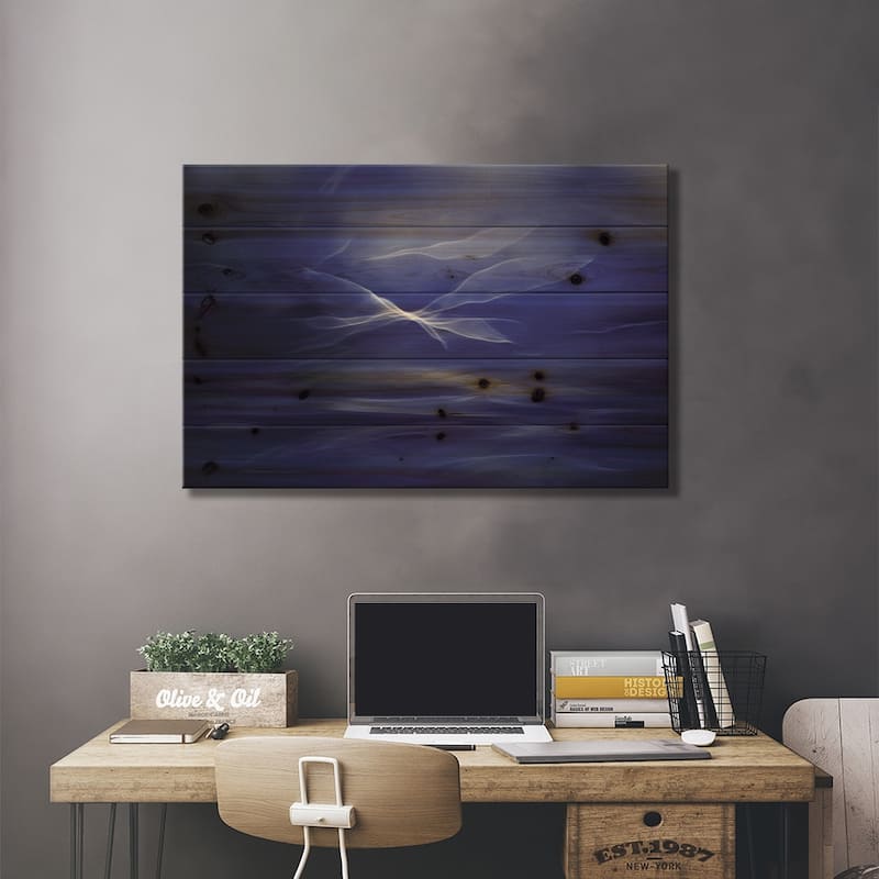Flight Of The Fairies Print On Wood by Willy Marthinussen - Multi-Color