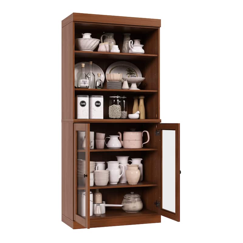 100% Solid Wood 32" Kitchen Pantry Cabinet with 2 Doors by Palace Imports