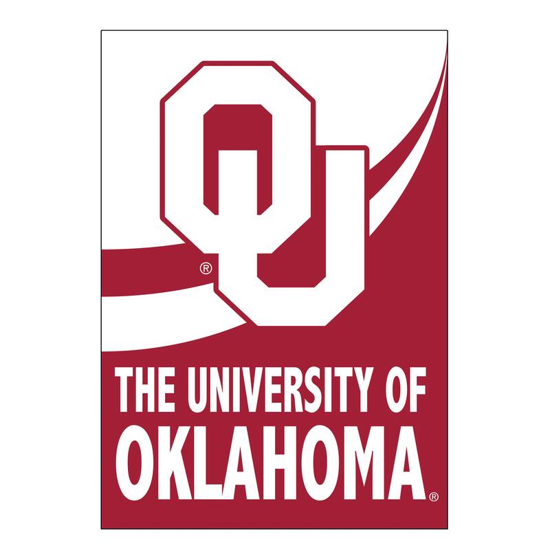 University of Oklahoma Burlap Flag House Size
