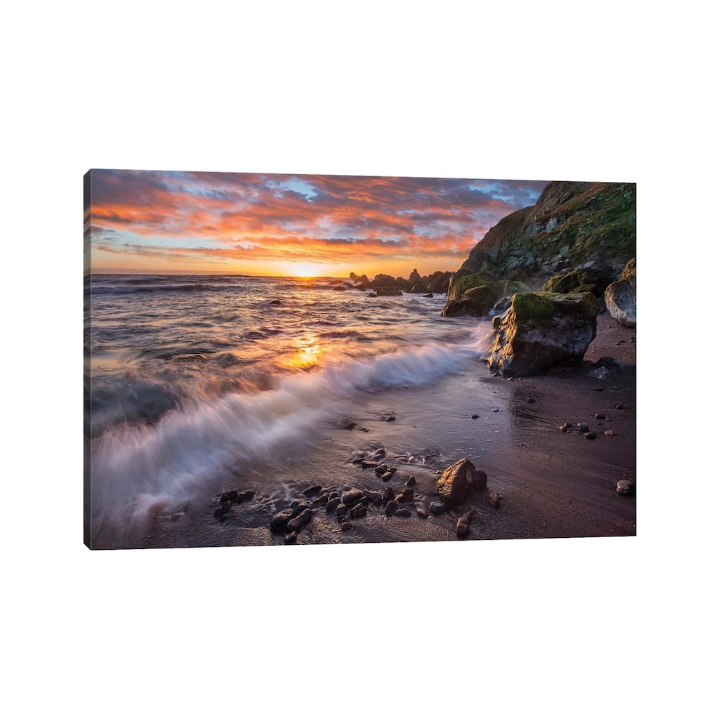 iCanvas "Beach At Sunset, Sonoma Coast State Park, Big Sur, California" by Tim Fitzharris Canvas Print