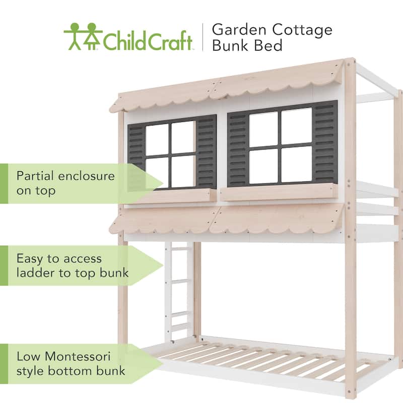 Garden Cottage Twin over Twin Bunk Bed