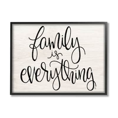 Stupell Family Is Everything Rustic Quote Farm Home Sign Framed Giclee Texturized Art by Fearfully Made Creations