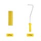 preview thumbnail 3 of 3, 3Pcs Paint Roller Kit, 2Pcs 4" Sponge Large Texture Roller Covers and 16" Frame - Yellow