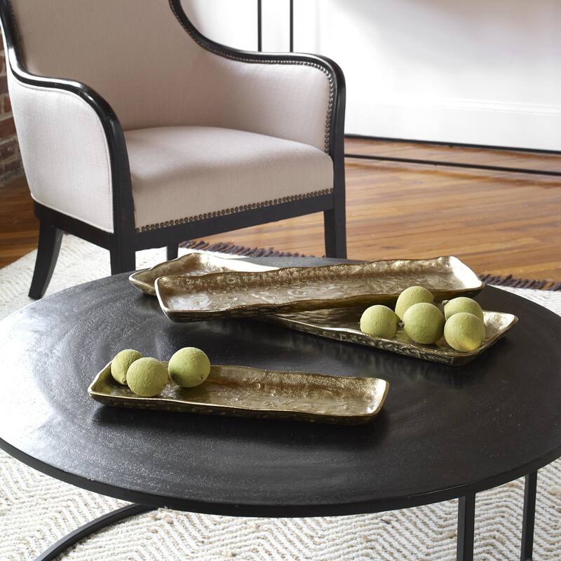 Uttermost 17989 Artisan 24" Wide Aluminum Trays - Set of 3