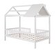 preview thumbnail 10 of 11, Twin Size Wood House Bed With Fence,Solid Construction