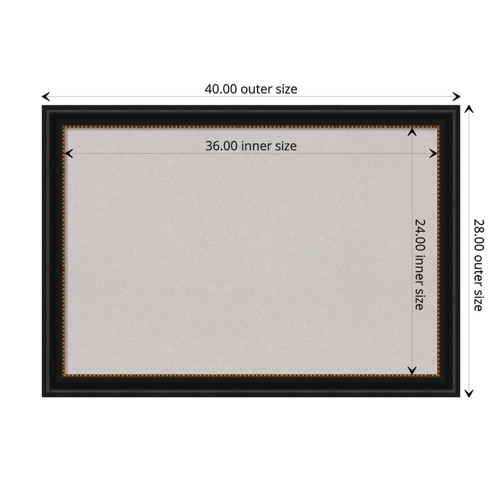 Manhattan Black Framed Grey Corkboard Bulletin Board