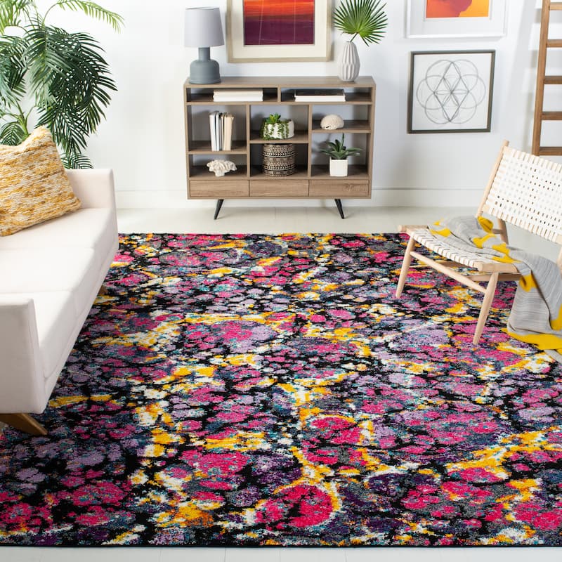 SAFAVIEH Fiesta Shag Aybek Abstract Rug - 9' x 12' - Lavander/Multi