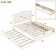 preview thumbnail 19 of 26, Queen Size Platform Bed with Twin Size Trundle and 2-Drawers for Bedroom, No Box Spring Required, Easy Assembly, Antique Grey