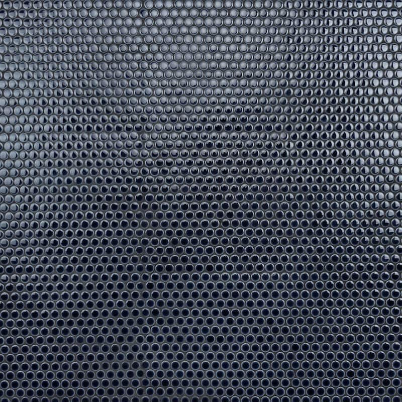 Merola Tile Hudson Penny Round Noir 11-7/8" x 12-5/8" Porcelain Floor and Wall Tile