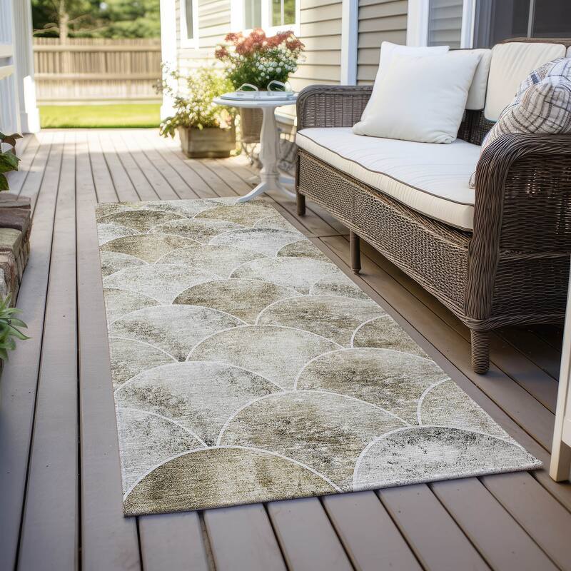 Machine Washable Indoor/ Outdoor Chantille Contemporary Rug