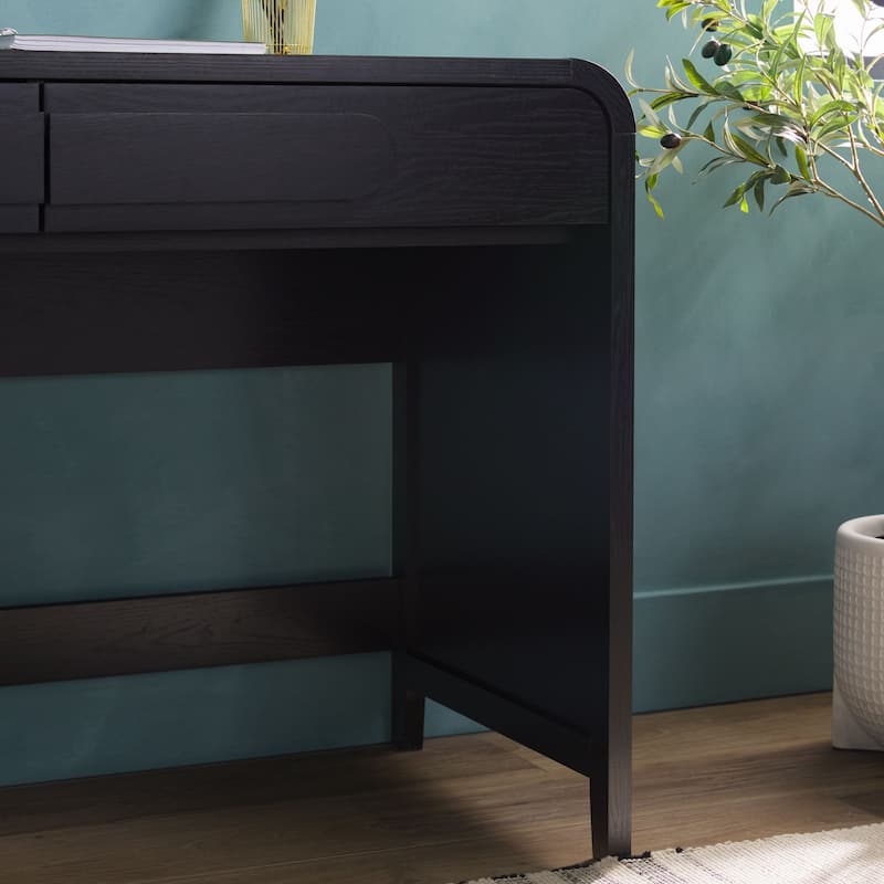 Middlebrook Designs Waterfall Desk with Center Drawers
