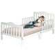 preview thumbnail 2 of 44, Costway Kids Toddler Wood Bed Bedroom Furniture w/ Guardrails - See Details White