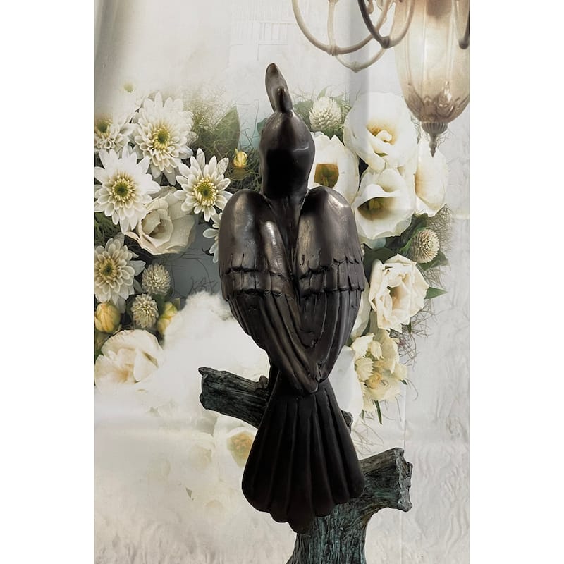 African Hornbill Coastal Bird 100 Percent Solid Bronze Sculpture Figurine Figure Statue
