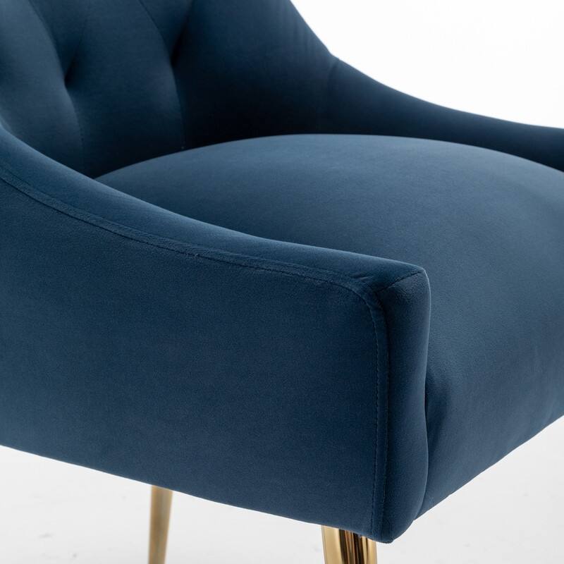 Modern Glam Velvet Dining Chair Set of 8 for Dining Room, Tufted Vanity Chair for Living Room (no table)