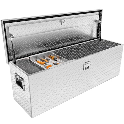 Moasis 49" Aluminum Tool Box Diamond Plate Chest Box