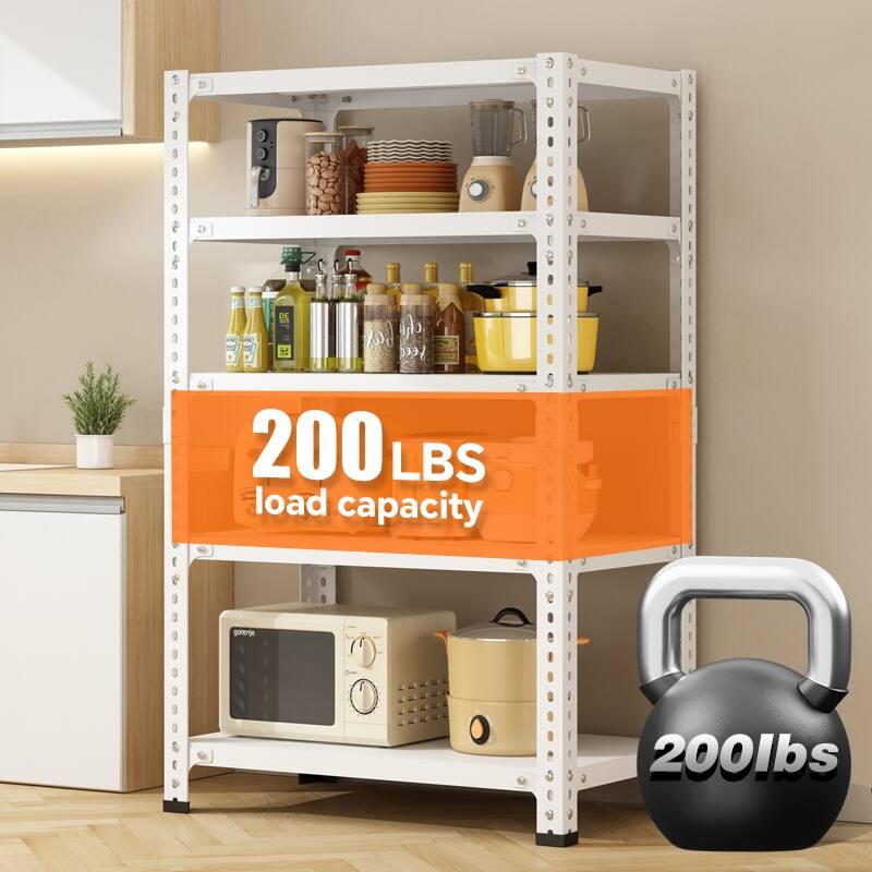 71 in. H 5-Tier Heavy-Duty Metal Kitchen Shelves with Adjustable Shelves