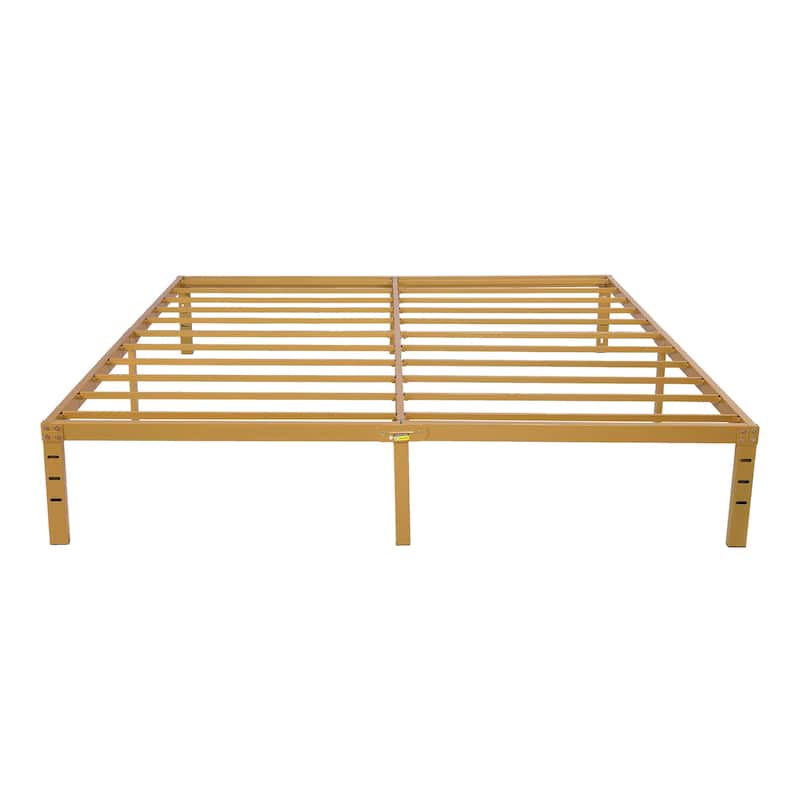 alazyhome 14 inch Metal Platform Bed Frame Steel Slat