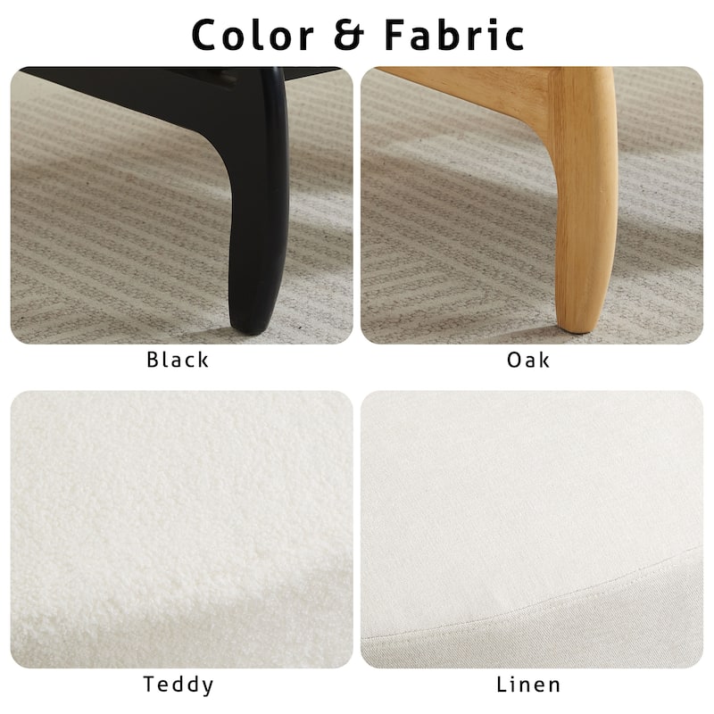 Modern Teddy Slipper Chair Armless Lounge Sofa