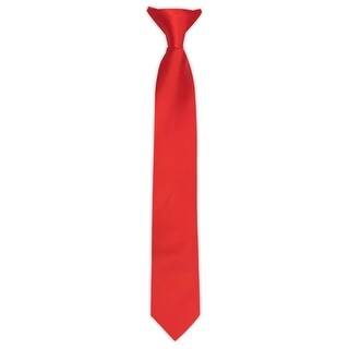 Orange Jacob Alexander Boys 14 Pretied Ready Made Solid Color Clip-On Tie