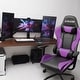 preview thumbnail 13 of 16, Homall Gaming Chair High Back Racing Chair Computer Desk Chair Video Game Chair PU Leather Height Adjustable Swivel Chair Purple