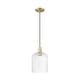 preview thumbnail 25 of 81, Innovations Lighting Endless Possibilities Arcadia - Bridal Veil - 1 Light 8" Cord Hung Mini Pendant Antique Brass/Seedy