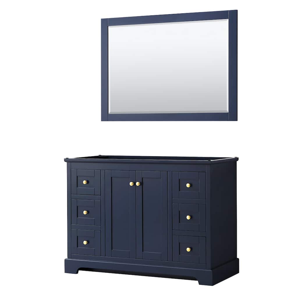Wyndham Collection Avery 48" Single Free Standing Vanity Cabinet -