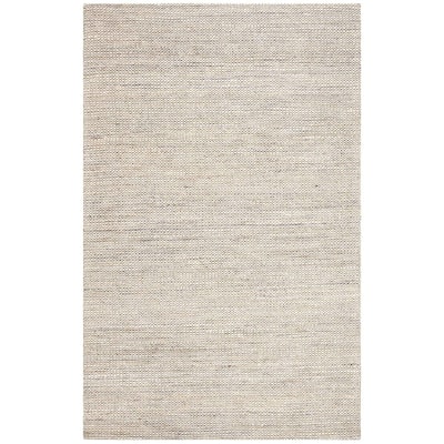 Antique Appeal Area Rug 6x9 - Handmade Jute Rug - Light Grey Living Room Bedroom Floor Decor - 108 x 72