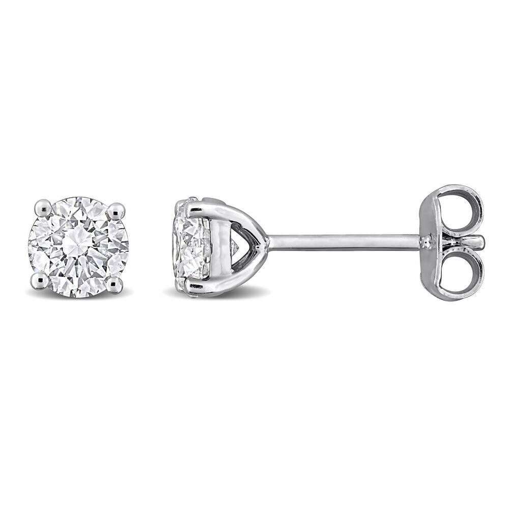 Miadora Sterling Silver Lab Grown Diamond Stud Earrings 1/4 to 1ct tw (GH VS1;VS2)