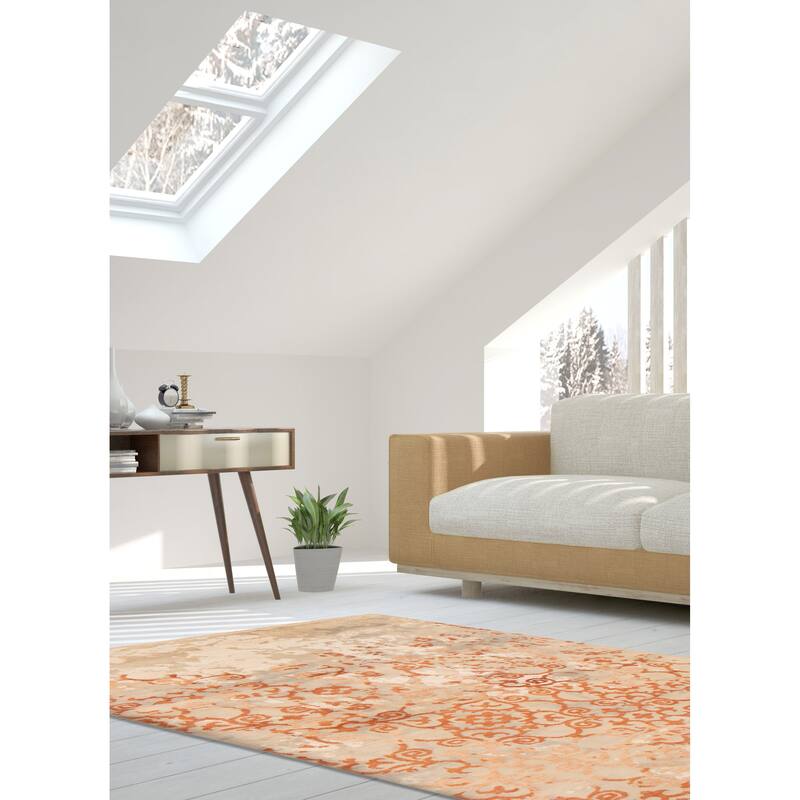 ECARPETGALLERY Hand-knotted Legacy Khaki Wool Rug - 5'2 x 8'2