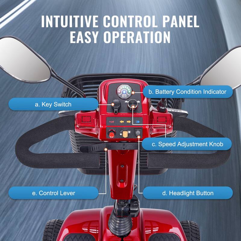 Mobility Scooter for Adults & Seniors - Folding Electric Powered Mobility Scooter