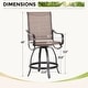 preview thumbnail 17 of 26, MAISON ARTS 3/5-Piece Patio Bar Stool Set of Metal Coffee Table & Textilene Swivel High Bar Stools