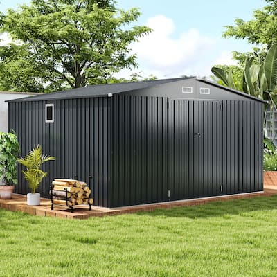 Costway 12 x 9.8 FT Outdoor Storage Shed All-Weather & Rustproof - See Details