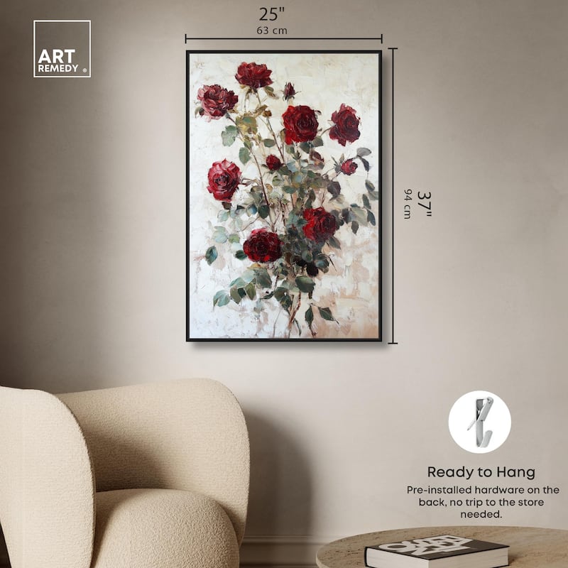 Velvet Vermilion I Canvas by Art Remedy