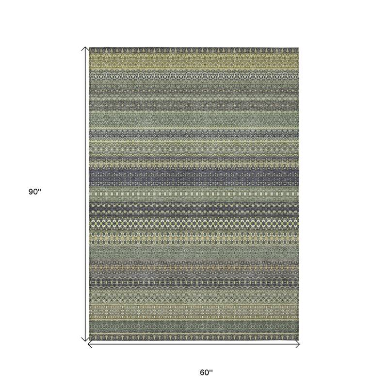 Tax Stripe Weather Resistant Timeless Fusion Outdoor Rug