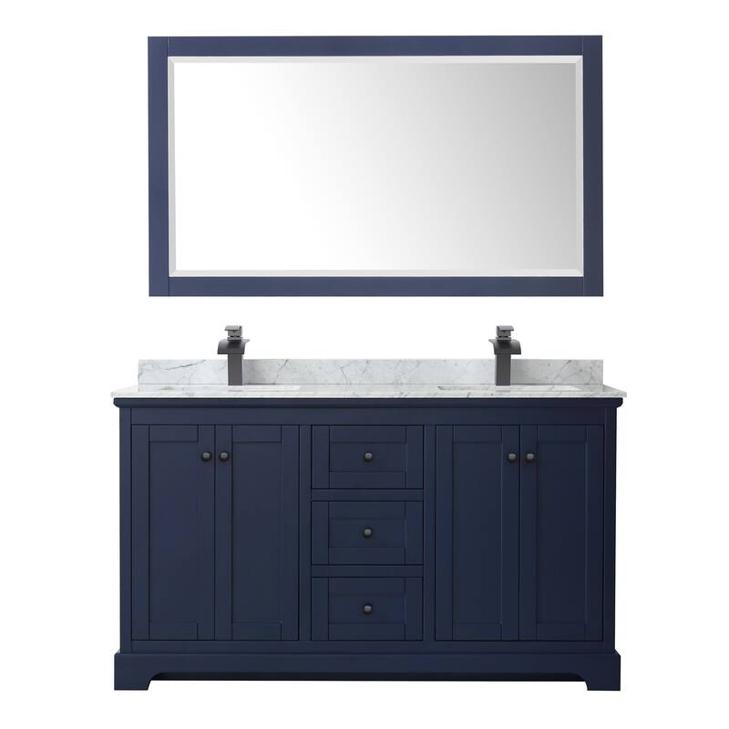Wyndham Collection Avery 60" Free Standing Double Basin Vanity Set