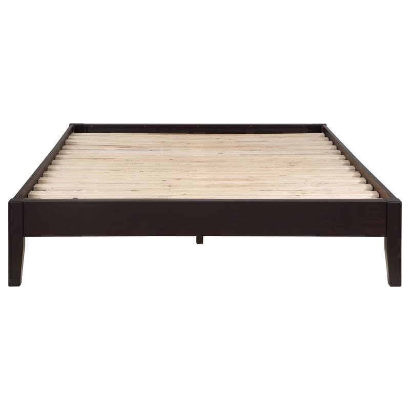 Eastern King Platform Bed in Cappuccino Finish with Slat Kit