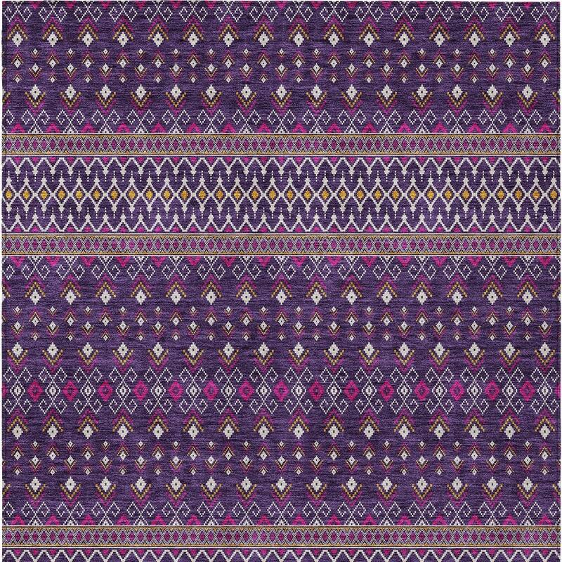 HomeRoots Tribal Transitional Rectangle Outdoor Rug