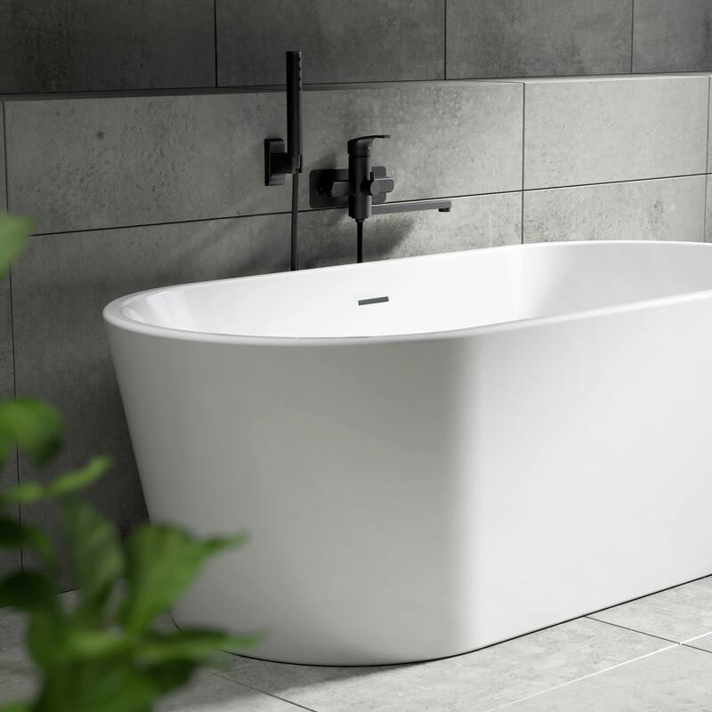 Niagara Highflow Wall Mounted Tub Filler with Pivoting Arm Spout and Handshower Matte Black