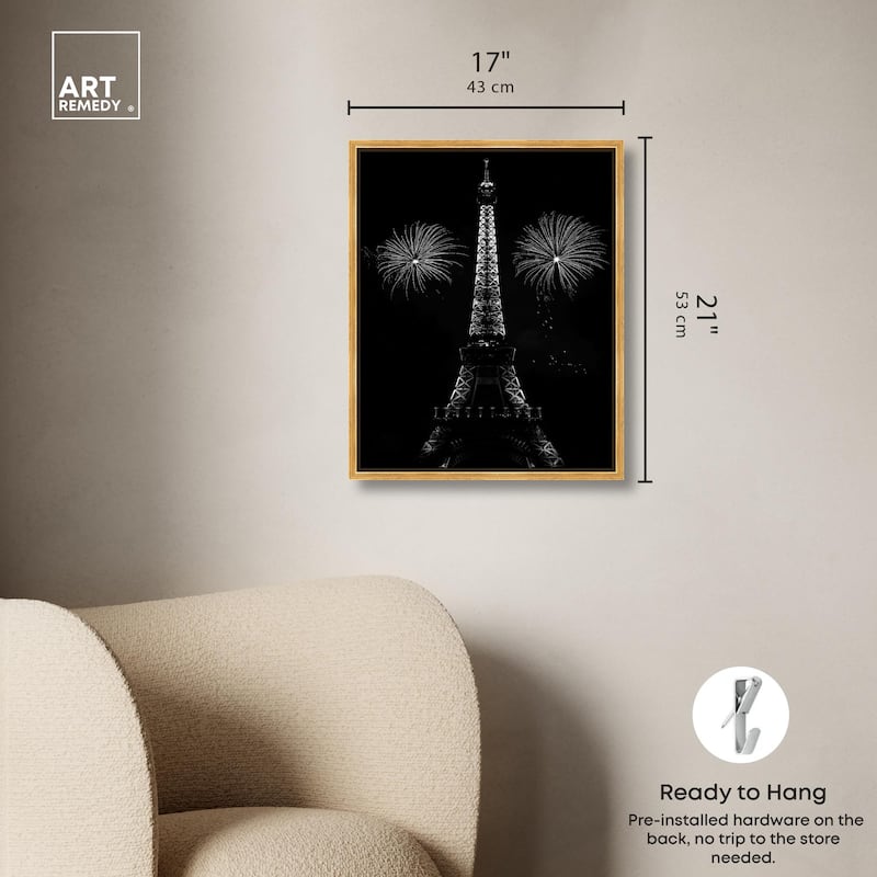 Fireworks Over Paris Canvas by Art Remedy