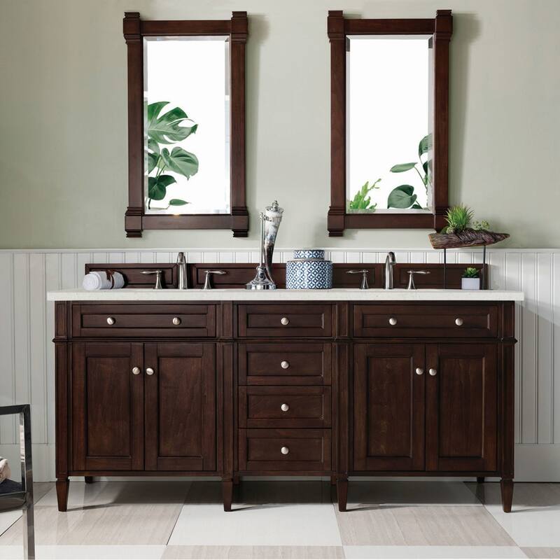 James Martin Vanities 650-V72-3LDL Brittany 72" Double Basin Poplar