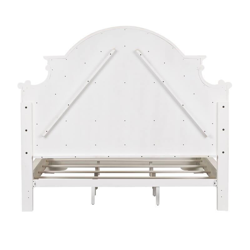 Magnolia Manor Upholstered Bed, and Dresser and Mirror Set